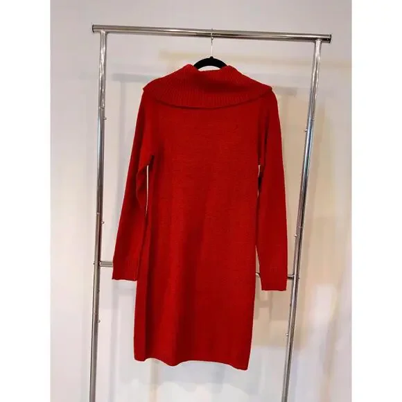 WHBM Cozy Cowl Neck Sweater Dress - Size M - Picture 2 of 3